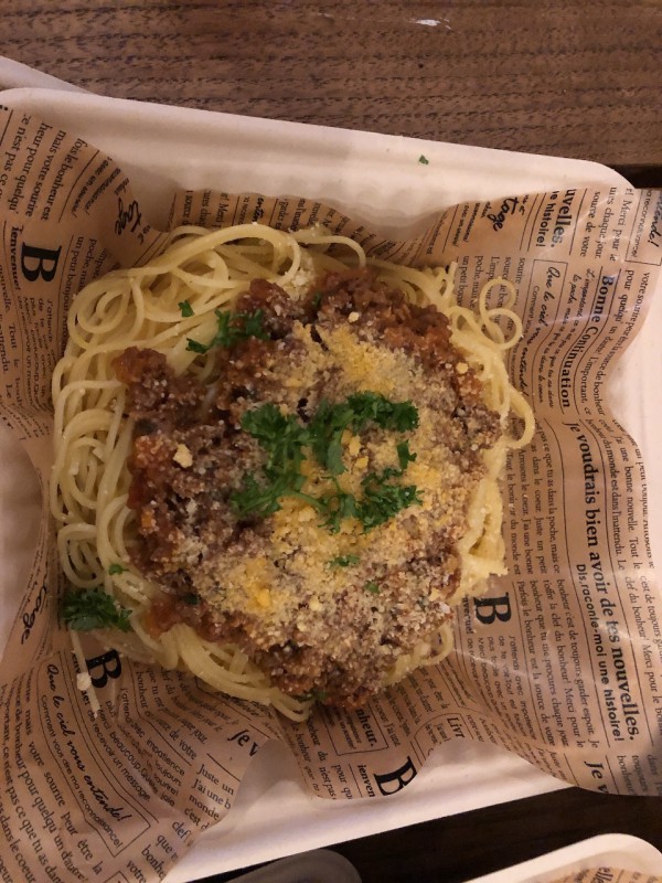 ミートソースパスタ