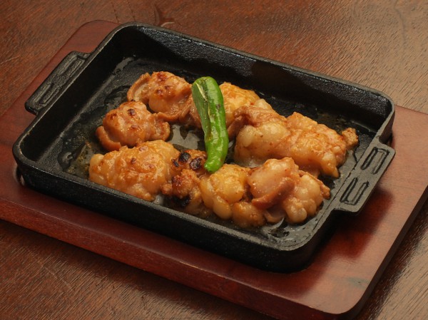 牛もつの辛子味噌焼き