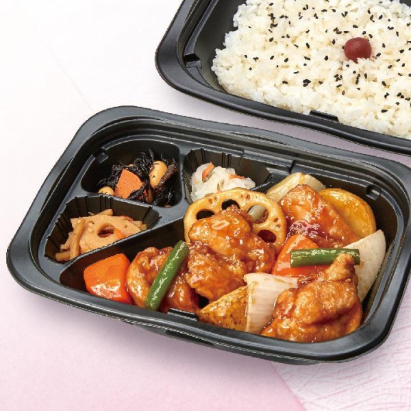 鶏と野菜の黒酢あん弁当